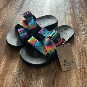 NWT! Women’s Chaco Chillos Slide Dark Tie Dye Size 5